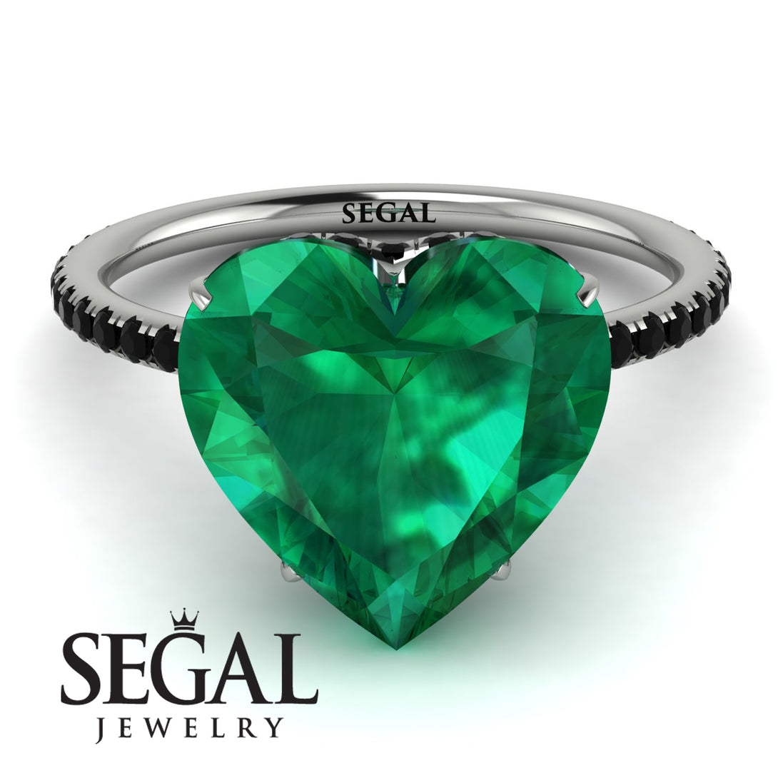 Heart Shape Emerald Ring - Noelle No. 36